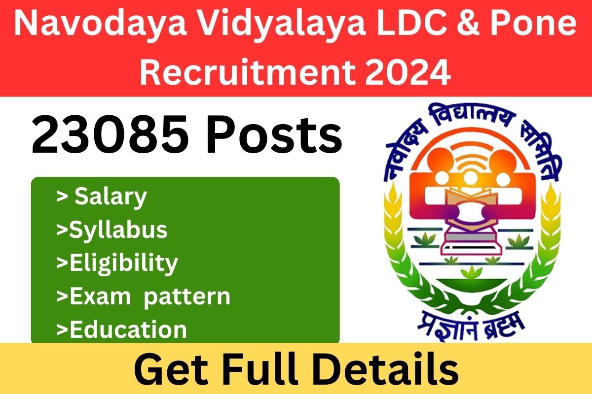 Navodaya Vidyalaya LDC & Pone Recruitment 2024